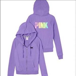 VS PINK purple rainbow sweater